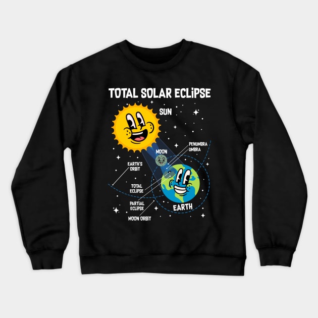 Total Solar Eclipse  - Funny Astronomy Crewneck Sweatshirt by maddude